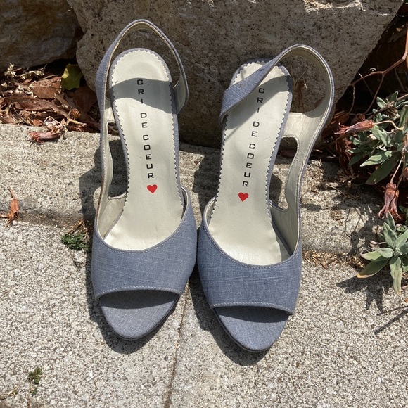Cri de coeur vegan slingback heels - Picture 3 of 8